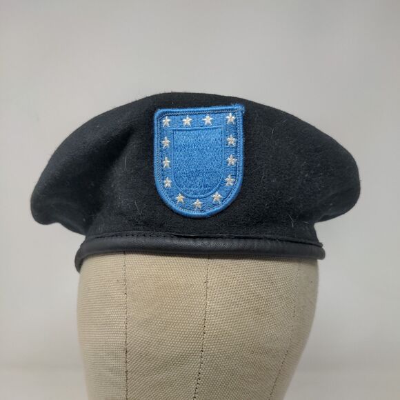 DSCP Men's Garrison Collection Military Army Beret Hat Black Patch - Picture 2 of 10